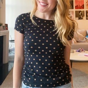 Black Polka Dot Top